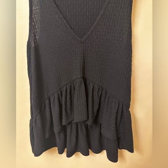 Altar'd State Black Ruffle Tank Top Small - Picture 5 of 5
